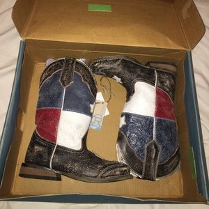 Kids Texas flag cowboy boots